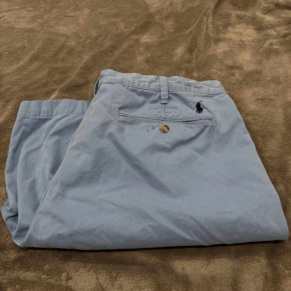 Ralph Lauren Polo Relaxed Fit Men's Size 40 Blue Flat Front‎ Casual Shorts